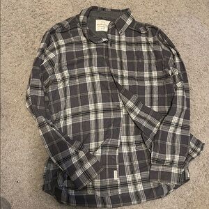 Weatherproof Vintage Gray Plaid Shirt